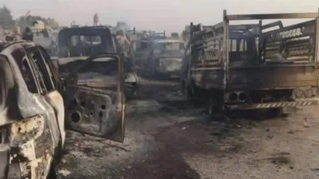 وزارة الدفاع العراقية تنشر صورا قالت إنها من موقع الهجوم