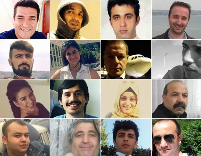 Sol baştan başlayarak fotoğraftakiler: Ethem Uzunsoy (Yer hizmetleri), Ertan An (Tercüman), Adem Kurt (Yer hizmetleri), Yusuf Haznedaroğlu (Yer hizmetleri), Serkan Türk (Beden eğitimi öğretmeni), Özgül İde (Yer hizmetleri), Çağlayan Çöl (Yer hizmetleri), Umut Sakaroğlu (Gümrük memuru), Gülşen Bahadır (Yer hizmetleri), Hüseyin Tunç (Öğretmen), Merve Yiğit (Part-time aşçı-öğrenci), Mustafa Bıyıklı (Taksici), Abdülhekim Buğda (Yer hizmetleri), Erol Eskisoy (Taksici), Muhammed Eymen Demirci (Yer hizmetleri), Göksel Kurnaz (Özel güvenlik görevlisi).