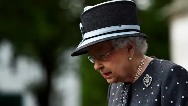 英女王伊麗莎白二世在威斯特敏斯特宮參加紀念活動