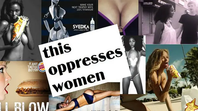 নারীবাদীরা এধরণের বিজ্ঞাপন নিষিদ্ধ করার দাবি জানাচ্ছেন