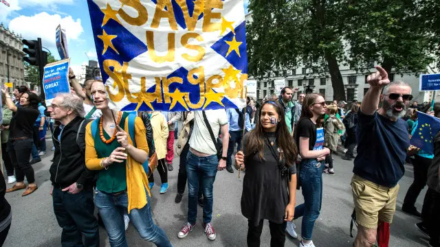 Protes menentang Brexit