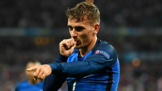 Antoine Griezmann, penyerang bernomor punggung 10 yang telah mencetak empat gol selama Piala Eropa 2016.