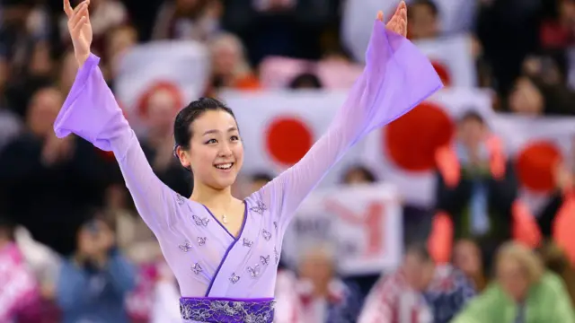 淺田真央在美國波士頓出席國際滑冰聯盟花樣滑冰世錦賽（2/4/2016）