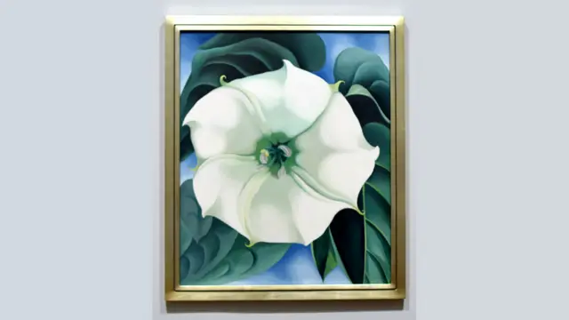 Tâm điềm của triển lãm này là bức Jimson Weed, White Flower No. 1, bức tranh vẽ đắt giá nhất của một nữ họa sĩ nữ. Bức tranh hoa trắng này được bảo tàng Tate nói rằng đã cho thấy "mọi nét đặc trưng được chờ đợi" ở tác phẩm của O'Keeffe. 
