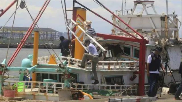 在澎湖外海造成台湾渔民一死三伤