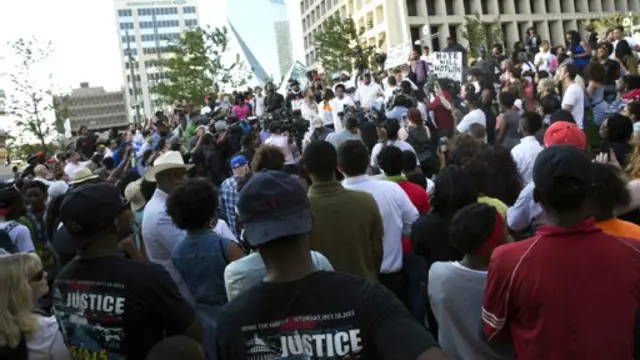 تیراندازی در جریان تظاهراتی علیه خشونت پلیس صورت گرفت