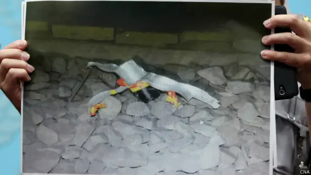 警方公布土制炸弹残片