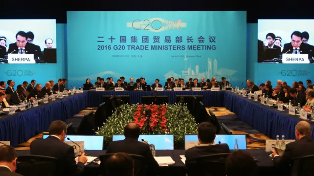 上海G20贸易部长会议(中新社图片9/7/2016)