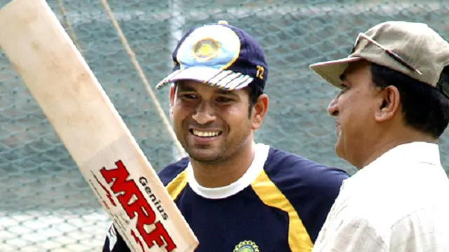 सुनील गावस्कर और सचिन तेंदुलकर 