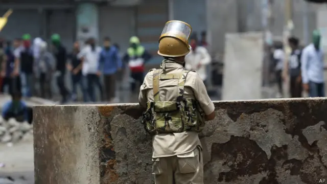 कश्मीर में विरोध प्रदर्शन.