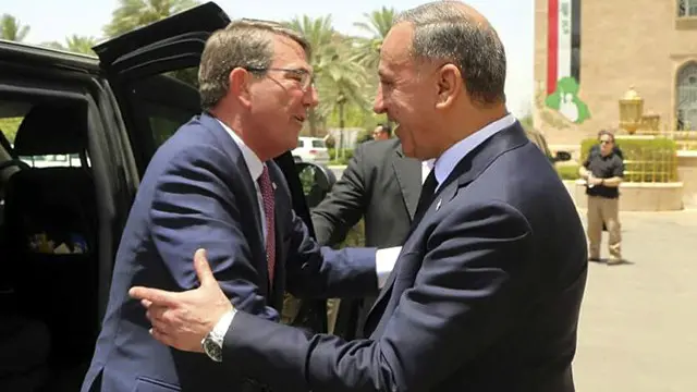 اجرى كارتر مباحثات مع نظيره العراقي خالد العبيدي