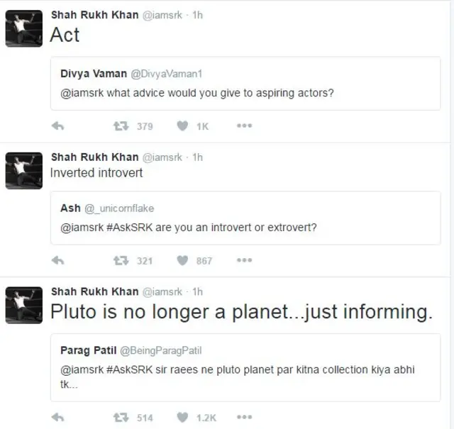 शाहरुख़ ख़ान के ट्वीट