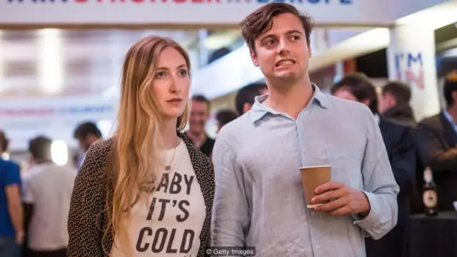 「留歐讓英國更強大」運動的支持者在倫敦對脫歐公投結果的反應。（圖片來源：Getty Images）