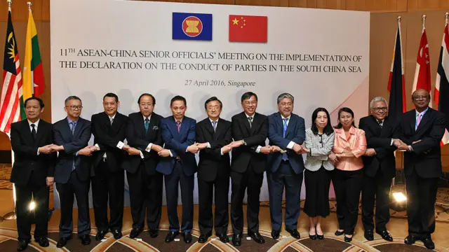 資料圖片:東盟和中國高官會面