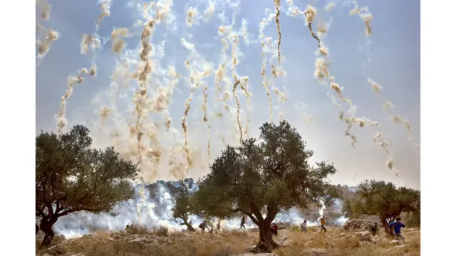 ڈاکومنٹری میں سنگل تصویر کا ایوارڈ کرس ٹوالا اولیورس کو ملا۔ اس تصویر میں غرب اردن میں نیلین گاؤں کے قریب ایک متنازع چوکی کے قیام کے خلاف مظاہرے کے دوران آنسو گیس فائر کی جا رہی ہے۔ 