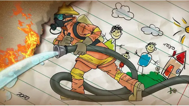 فداکاری آتش نشانان در کارتون محمد طحانی، نوآوران