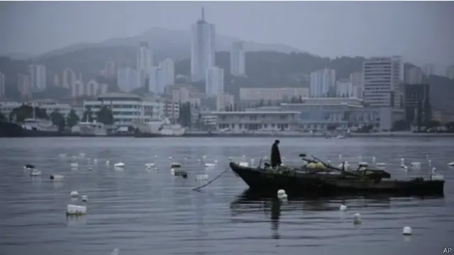 这位疑似脱北者自称从船上跳进海里，游到了岸边。