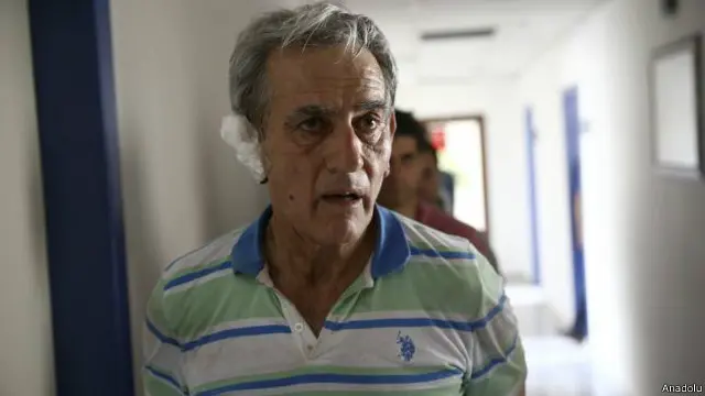 أظهرت صور نشرت لاوزتورك عقب اعتقاله اصابته بجروح مختلفة في الرأس والجزء العلوي من الجذع