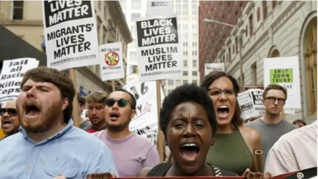 تظاهرات پیش از گردهمایی حزب جمهوری خواه