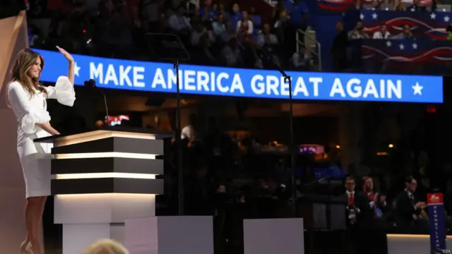 梅兰妮（Melania Trump）在共和党提名大会的第二天即成了全美媒体讨论的对象