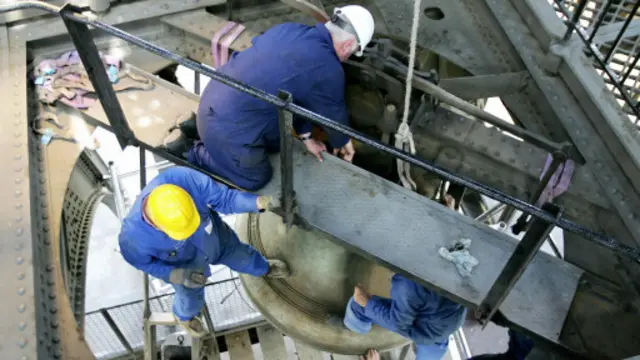 從上往下拍攝的大本鐘（圖片來源：Getty Images）