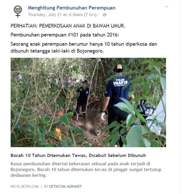 berita tentang pembunuhan anak 10 tahun