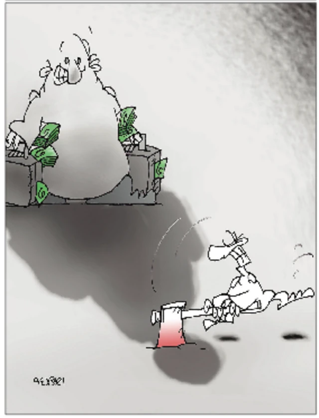 مبارزه با فساد - کارتون احمد رضا سهرابی، اعتماد