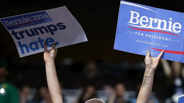 बर्नी सैंडर्स के समर्थक.