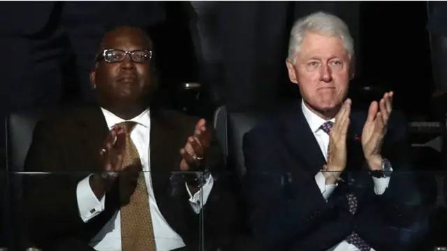 Bill Clinton, mantan presiden AS sekaligus suami Hillary Clinton, menghadiri Konvensi Partai Demokrat.