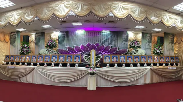 火燒遊覽車事件罹難者的靈堂