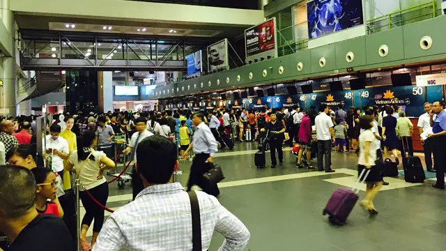 Màn hình tắt tại sân bay Nội Bài ngày 29/7