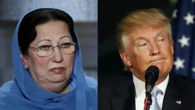 Bà Ghazala Khan và ông Donald Trump