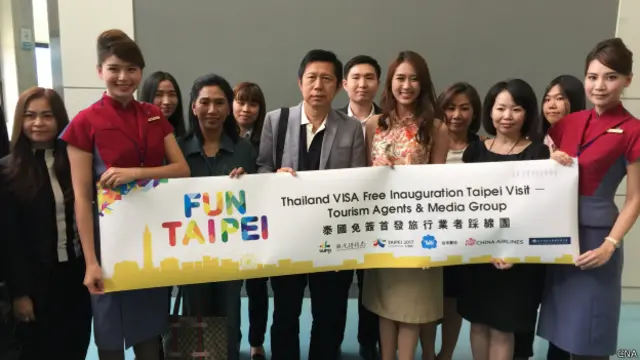 泰国免签证赴台旅游团