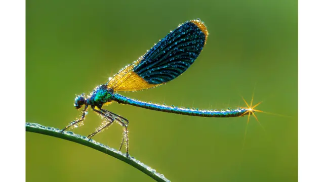 د وړو څېزونو ډېر نژدې (کلوزاپ) انځورونه کولی شي ډېر زیات جزییات رابرسېره کړي. دلته د یوې کوچنی حشرې پر وزر پرخې پرتې دي.