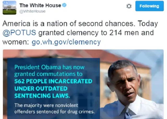 ओबामा पर व्हाइट हाउस का ट्वीट