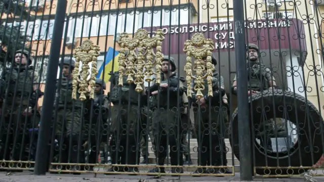 Оболонський суд Києва під посиленою охороною 