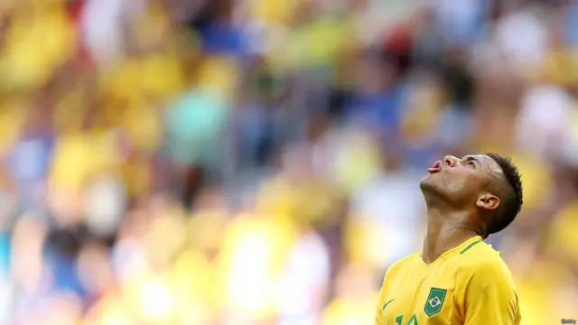 志在夺金的巴西男足在里约奥运首战中未能取得开门红