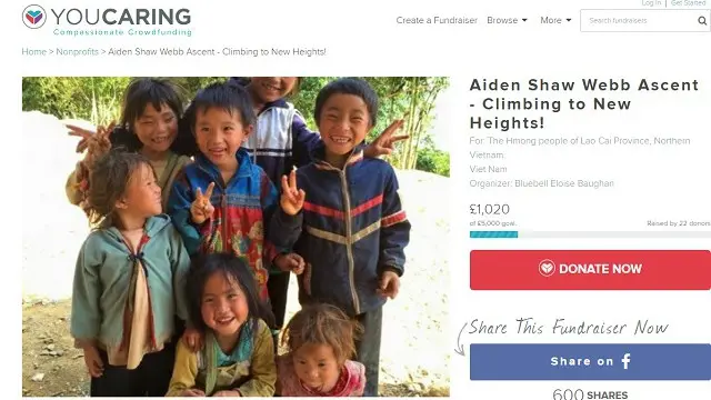 Chiến dịch gây quỹ giúp người H'Mong của bạn gái Aiden Webb