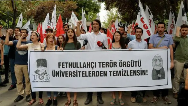 Türkiyədə Tələbə Gənclər Birliyinin antifethullahçı aksiyası