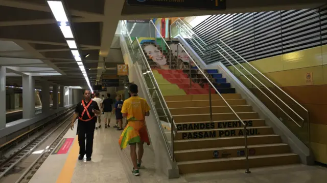 奥运会前四天正式通车的新地铁线路。