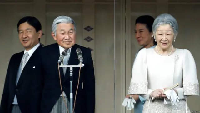 明仁天皇与皇太子德仁夫妇