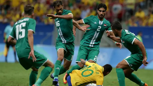 عراق کی ٹیم نے حیرت انگیز طور پر میزبان برازیل کے خلاف میچ برابری پر ختم کیا