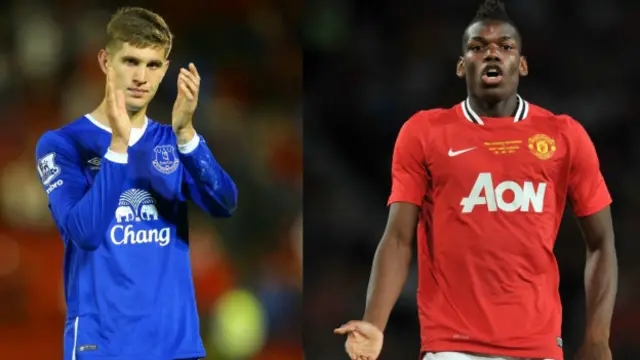 پل پوگبا (راست) و جان استونز