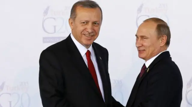 ترکیې د روسیې تېلو، اټومي او نورو ټکنالوژيکو موادو ته اړتیا درلوده او پر روسې مارکېټونو او روسي سیللانیانو پر روان بهیر تکیه وه.