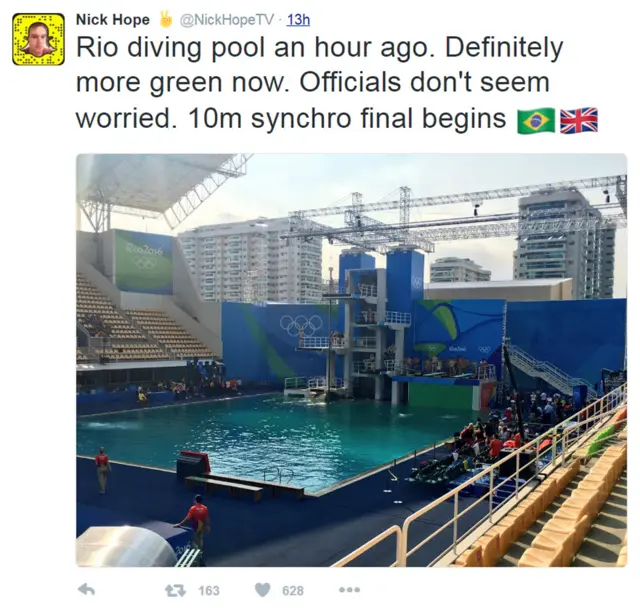 BBC体育记者Nick Hope的Twitter（9/8/2016）