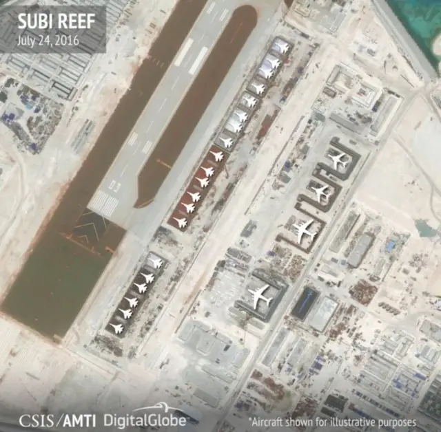 Đá Subi, 24/07/2016. (Ảnh của CSIS/AMTI Digital Globe)
