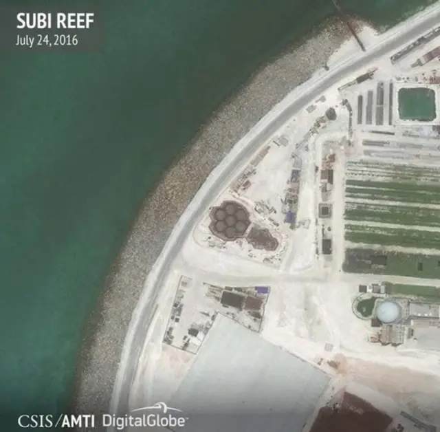 Đá Subi, 24/07/2016. (Ảnh của CSIS/AMTI Digital Globe)