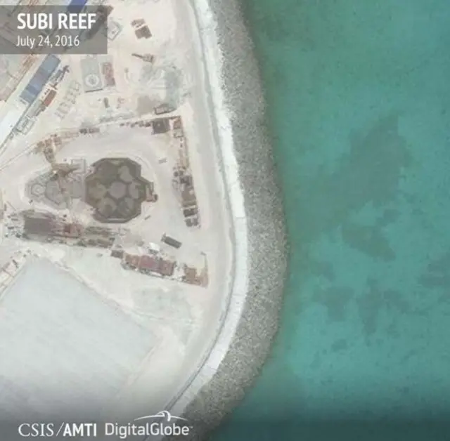 Đá Subi, 24/07/2016. (Ảnh của CSIS/AMTI Digital Globe)
