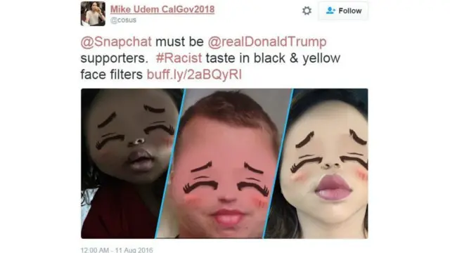 Snapchat filter wajah