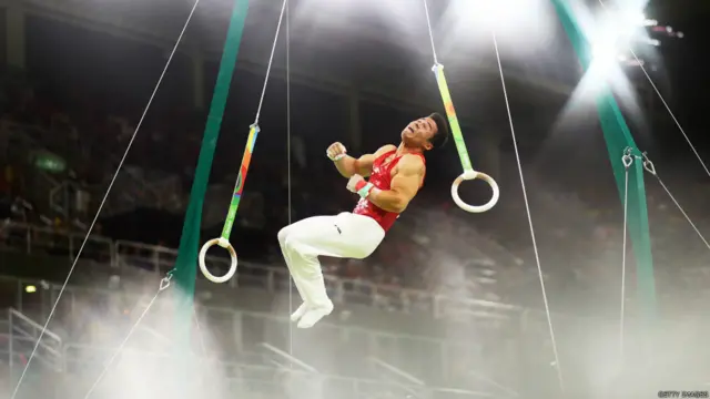 د سويس پبلو بريګر د جمناسټک سياليو پر مهال